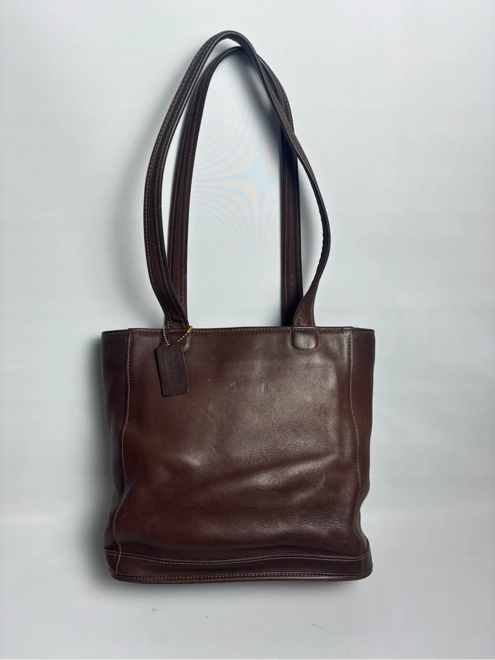 Vintage Coach Shoulder Bag Dark Brown Leather 9305
